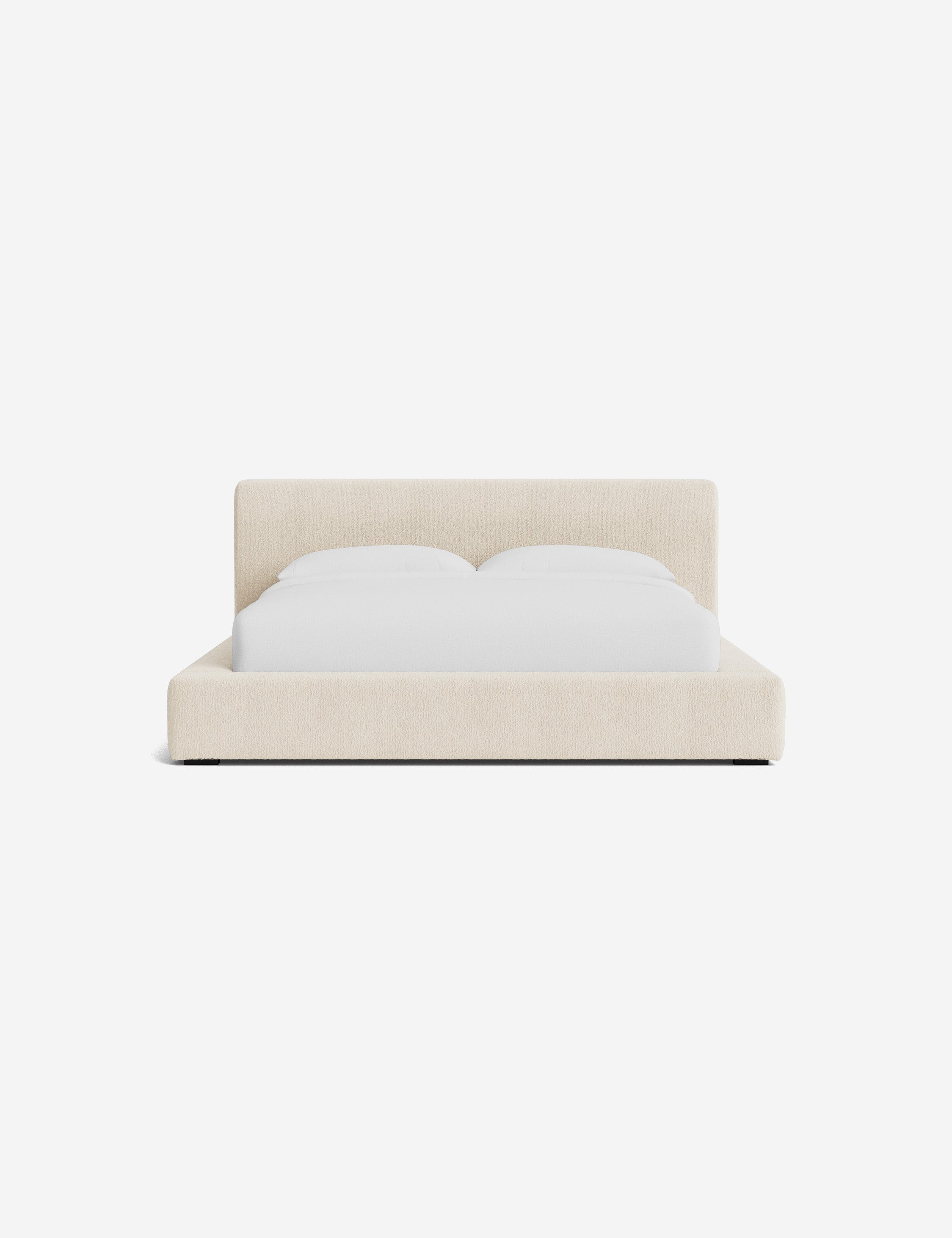 Clayton Platform Bed Frame - Queen Size, Modern Minimalist Wooden Bed with Sturdy Slat Support - Perfect for Bedroom, Guest Room, or Studio Apartment