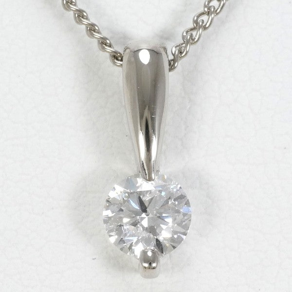 18K White Gold Diamond Pendant Necklace 0.304ct, 16 Inch Chain - Elegant Gift for Women, Anniversary & Special Occasions