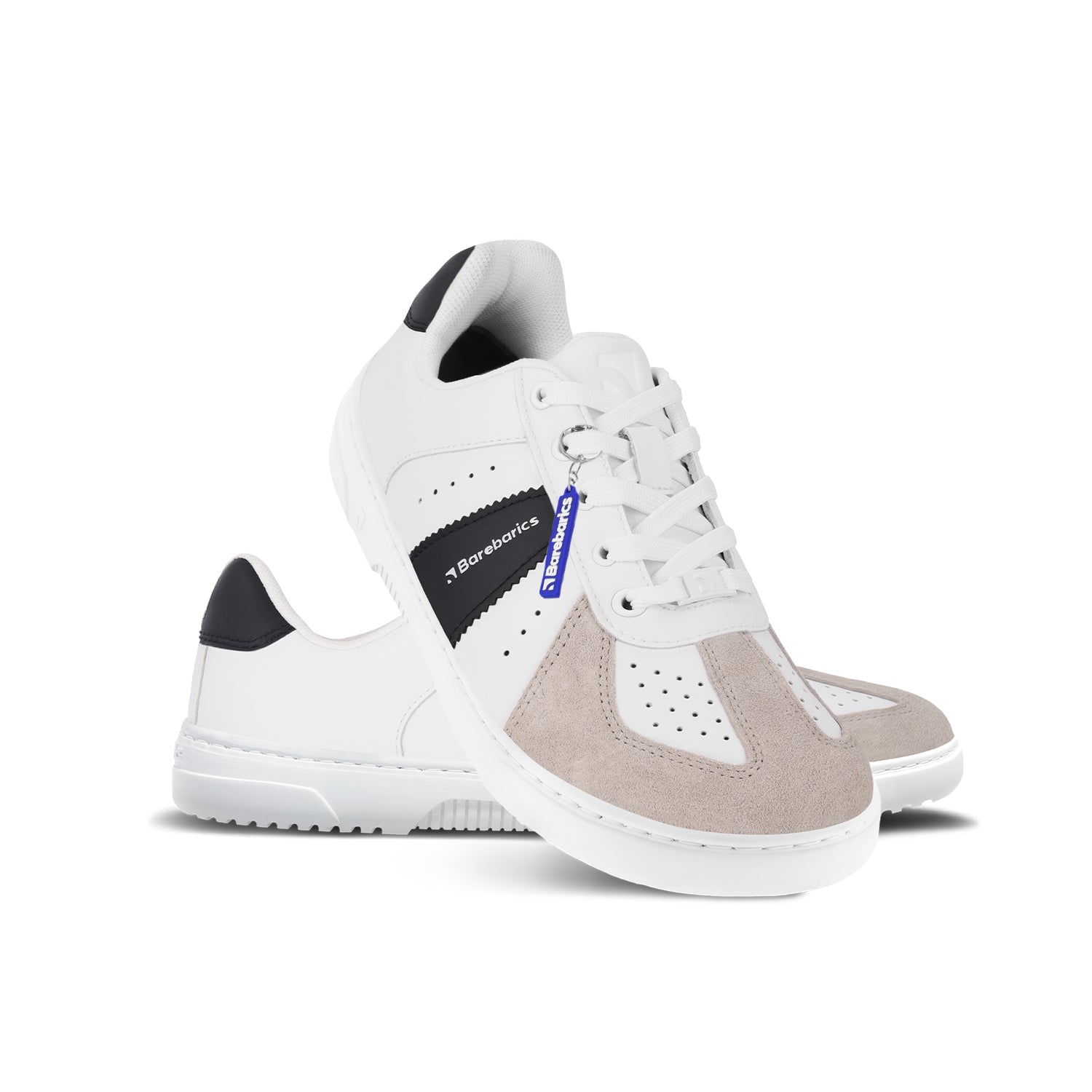 Barefoot Sneakers Barebarics Icara - Minimalist Women's Running Shoes in White & Beige | Lightweight & Flexible for Gym, Yoga & Everyday Wear
