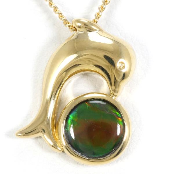 18K Yellow Gold Ammolite Necklace - Elegant Gemstone Jewelry for Women | Perfect Gift for Birthday, Anniversary & Special Occasions