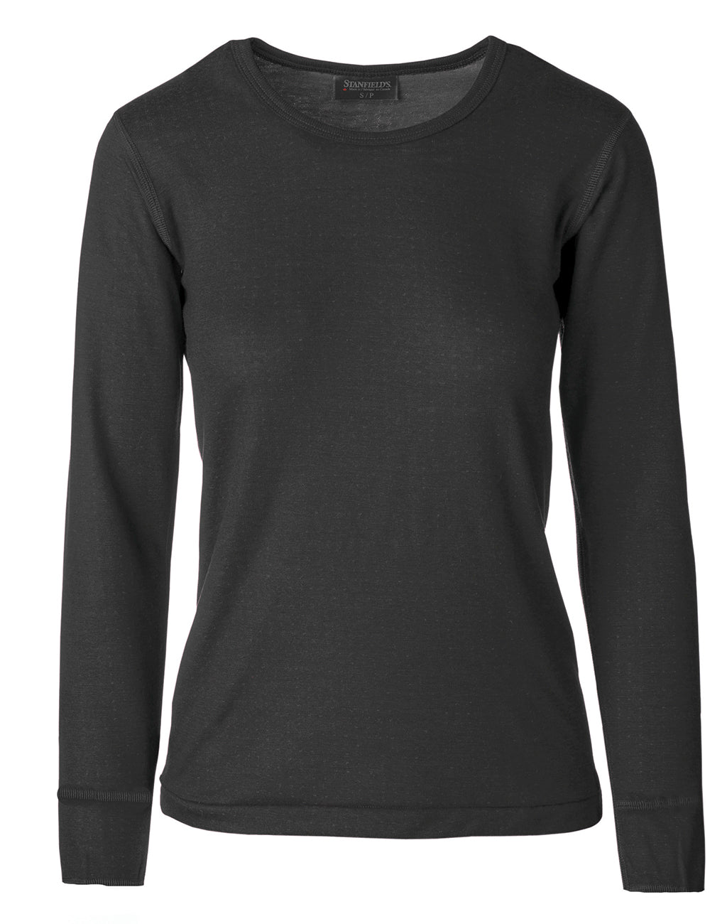 Women's 2 Layer Crew Neck Thermal Top - Soft Warm Long Sleeve Shirt for Winter Layering & Outdoor Activities