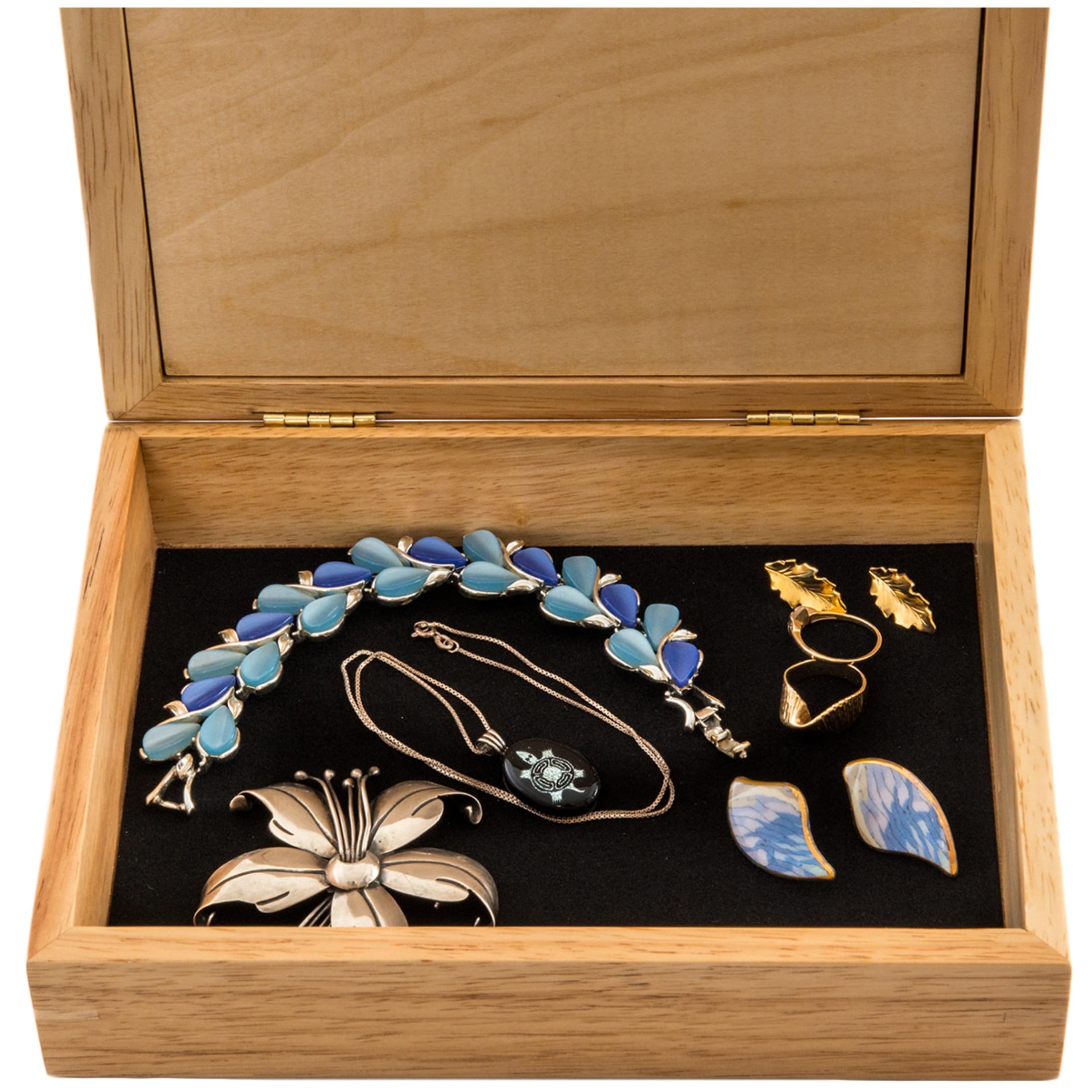 Wooden Horse Jewelry Box with Hinged Lid - Elegant Trinket Organizer for Rings, Bracelets, Watches & Coins - Perfect Gift for Birthdays, Christmas, Graduation (6x8x2 Inches) - Ideal for Home Decor, Bedroom Dresser & Gift Giving