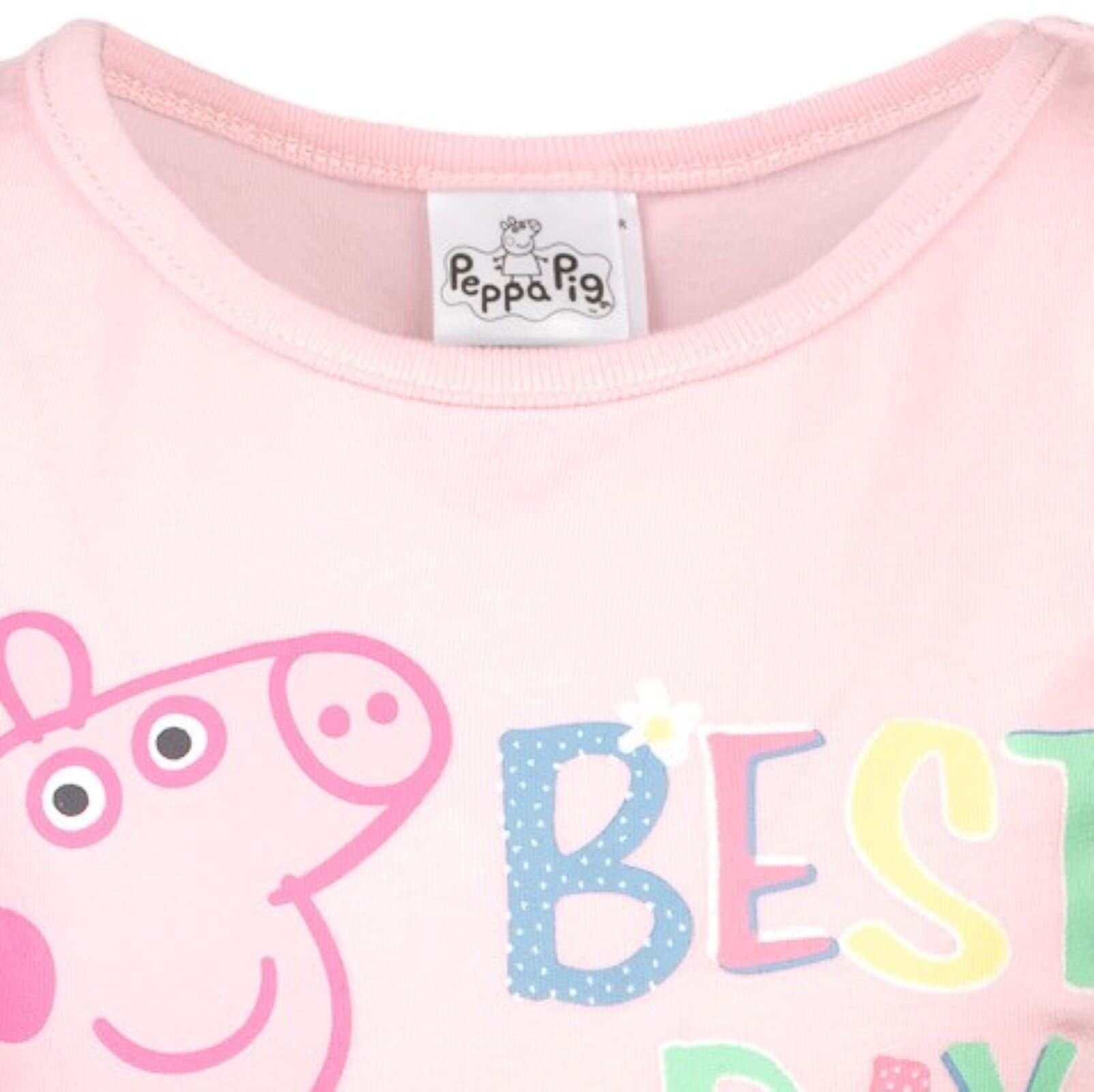 Peppa Pig Girls Short Sleeve Cotton Dress for Toddler to Little Kid - Cute Playtime & Party Outfit for Preschoolers