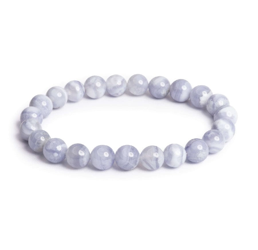 Blue Lace Agate Bracelet for Women - Natural Stone Healing Crystal Jewelry for Stress Relief & Positive Energy - Perfect for Meditation, Yoga & Spiritual Gifts