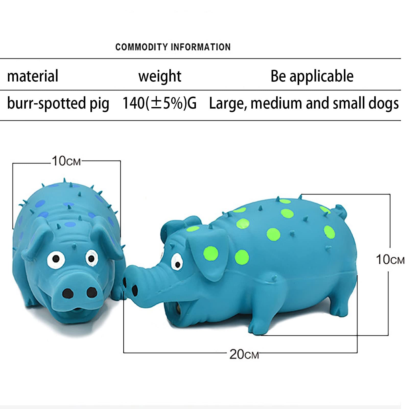 Durable Dog Chew Toy - Bite Resistant Rubber Squeaky Pig Toy for Small & Large Dogs, Interactive Puppy Play Game - Perfect for Indoor/Outdoor Playtime & Training (Green)