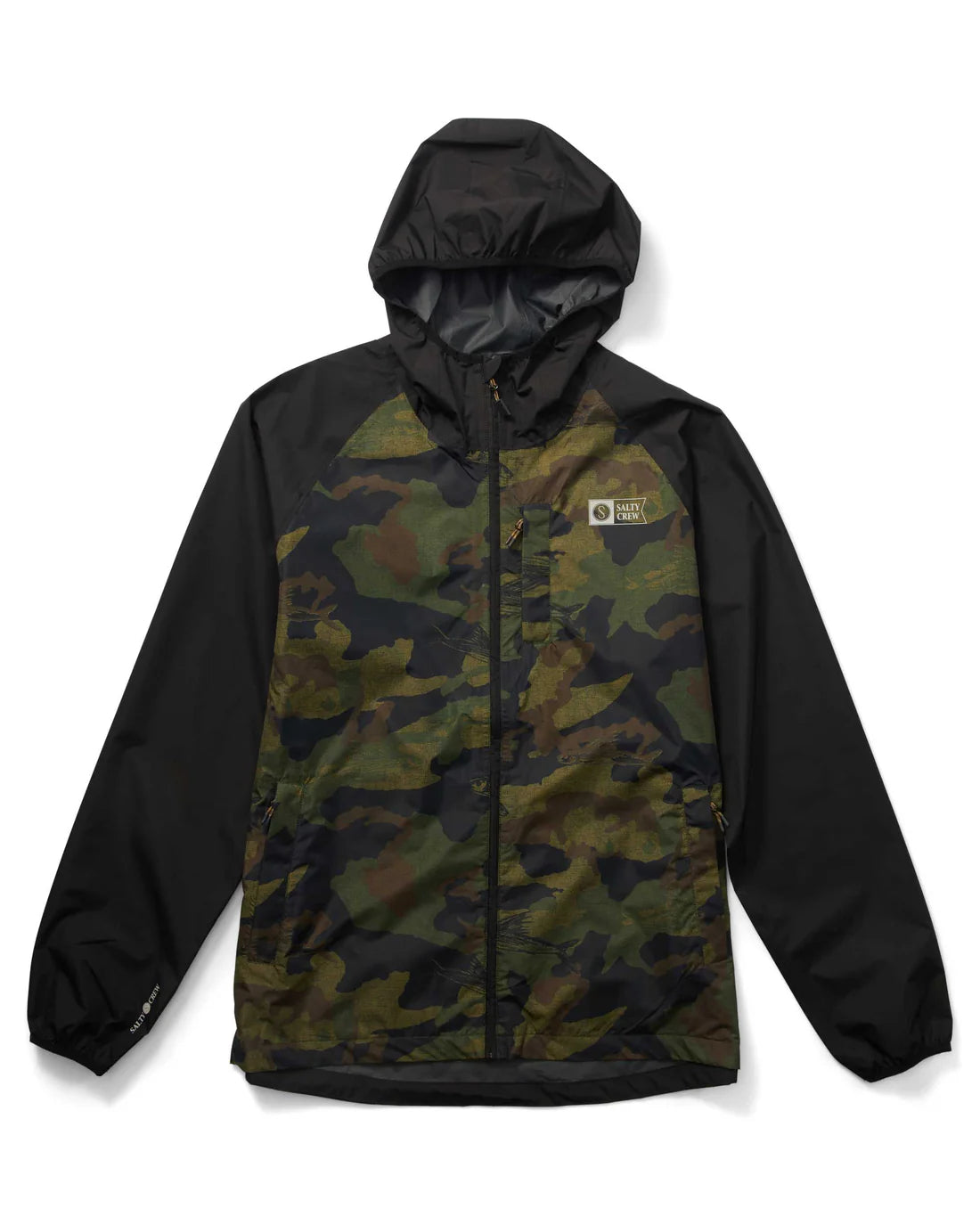 Salty Crew Stash Jacket - Waterproof Windbreaker for Fishing & Outdoor Activities - Men's Lightweight Hooded Rain Jacket