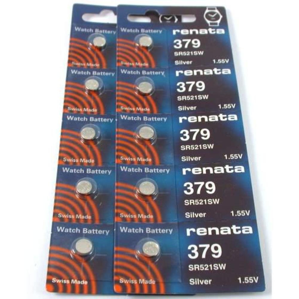 Renata Watch Batteries 10 Pack - Long Lasting Silver Oxide Battery for Watches, Calculators & Small Electronics - Perfect Replacement for SR626SW, 377, SR66, D377, LR66, 626, 280-39