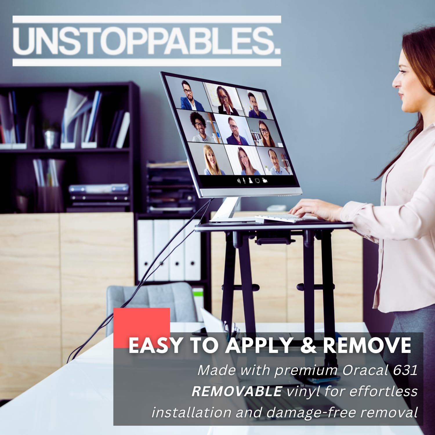 Unstoppables Motivational Wall Decal - Inspirational Teamwork Quote Vinyl Sticker for Home, Office & Gym - Removable Success Art Decor - Perfect for Business Signs & Motivational Spaces