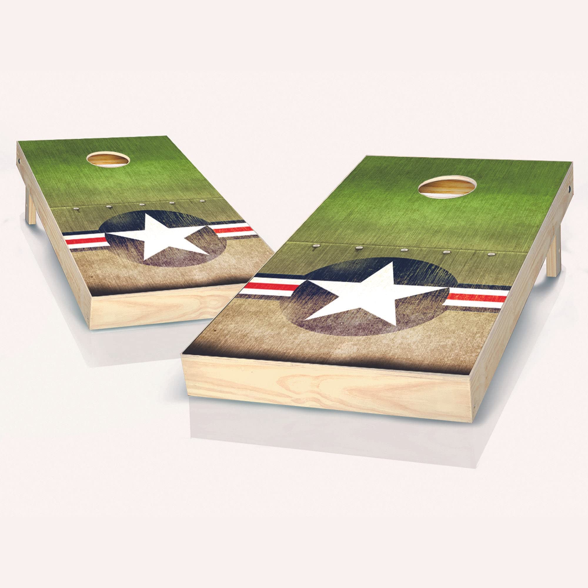 Skip's Garage US Air Force Cornhole Game Set - 2 Boards & 8 Bags with Accessories - Premium Outdoor Lawn Game for Backyard, Tailgating, and Military-Themed Parties