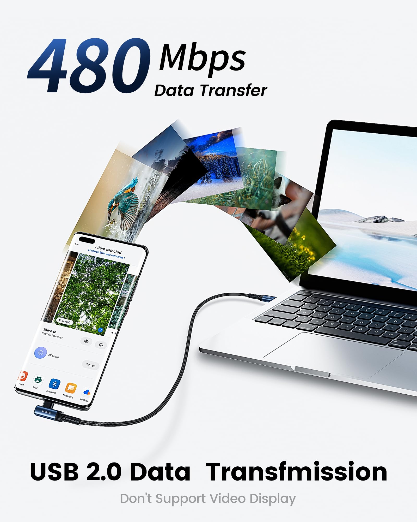 2-Pack 3.3FT USB C to USB C Cable 60W Fast Charging, Right Angle PD 3.0 Type C Charger Cable for iPhone 16 Pro/MacBook Pro Air/iPad Pro/Dell XPS/Galaxy S24/PS5 Controller - Perfect for Gaming, Travel & Office Use