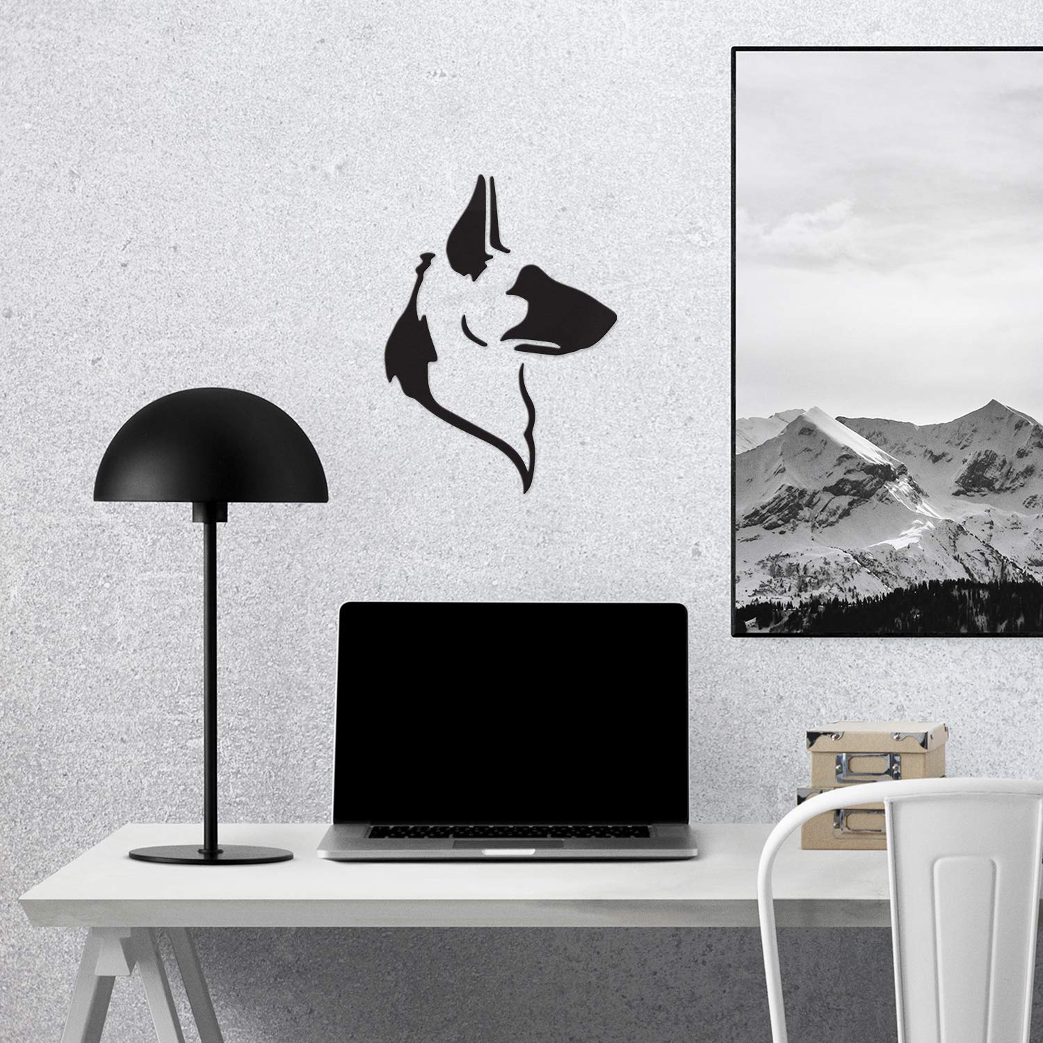 Premium Waterproof German Shepherd (Black) Vinyl Decal Stickers - Set of 2 for Laptop, Phone, Helmet, Car Window, Mug | Durable Decorative Stickers for Home, Office, School & Gifts