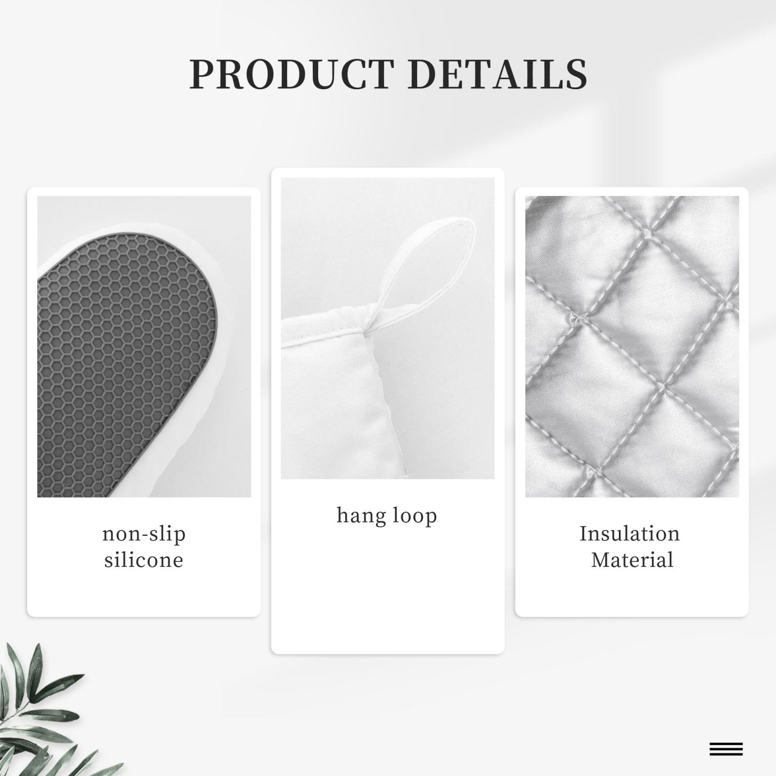 2-Piece Oven Mitt Set - Heat Resistant Bloom Flower Baking Gloves for Cooking, Baking, BBQ & Kitchen Use - Perfect for Grilling, Roasting & Handling Hot Pans