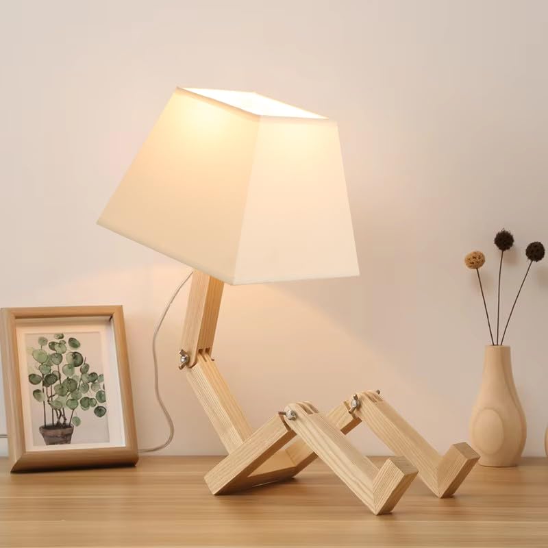 White square lampshade robot