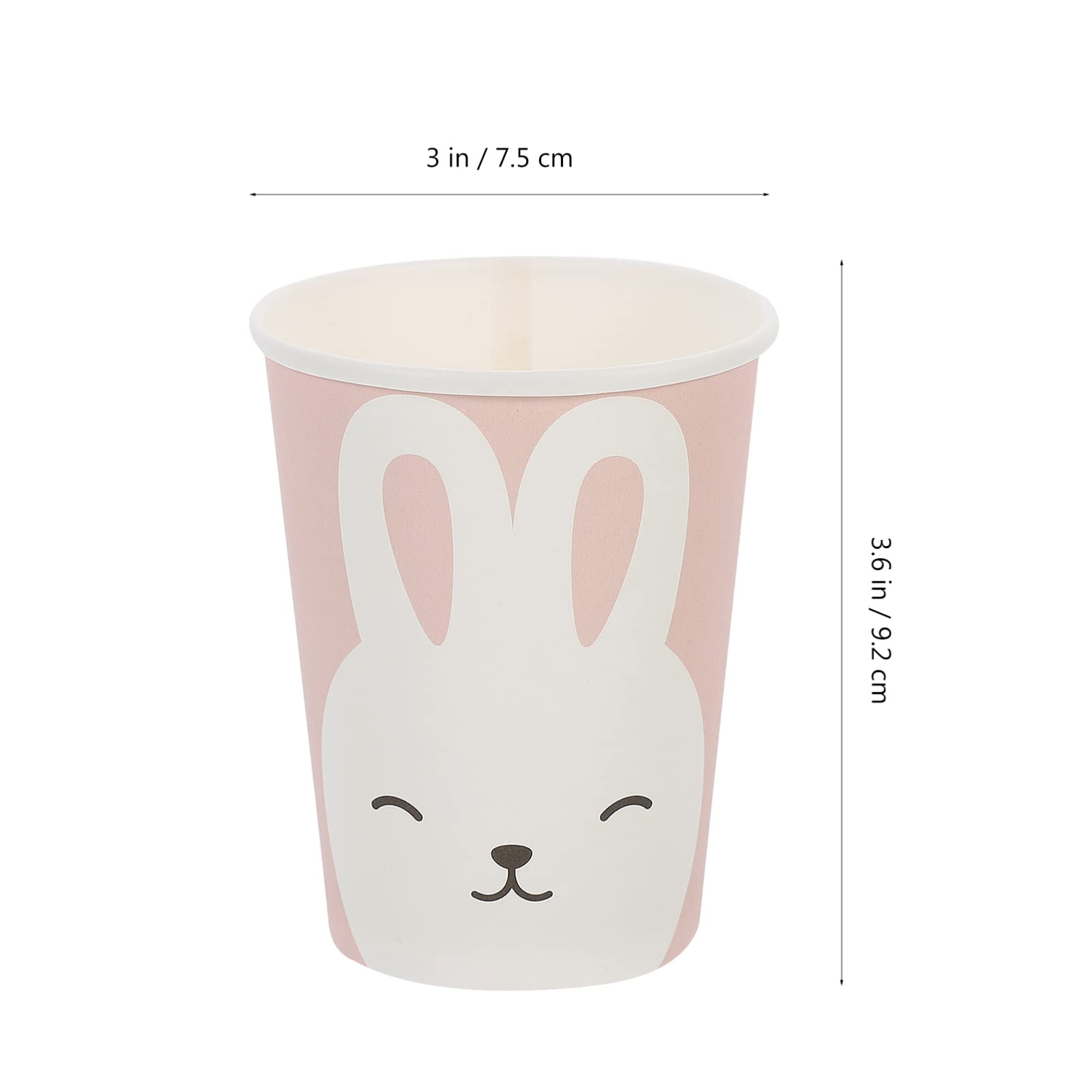 Bestoyard 32Pcs Bunny Rabbit Easter Paper Tea Cups - Cute Disposable Drinking Cups for Hot & Cold Beverages, Water, Juice, Coffee, Tea - Perfect for Easter Parties, Baby Showers, and Holiday Gatherings