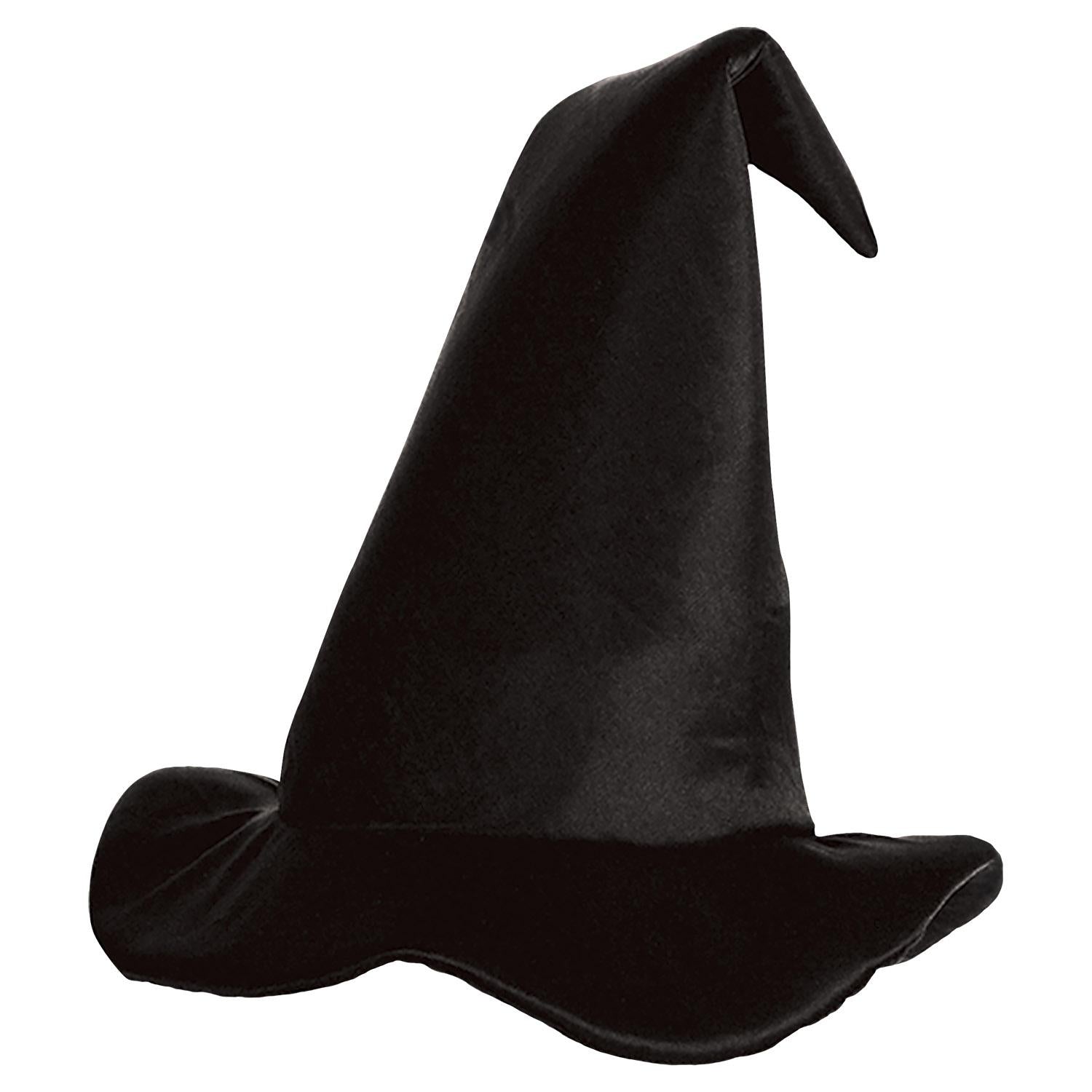12 Pack Beistle Halloween Satin Soft Black Witch Hat - Premium Costume Accessories for Witch, Warlock & Gothic Cosplay - Perfect for Halloween Parties, Themed Events & Photo Shoots