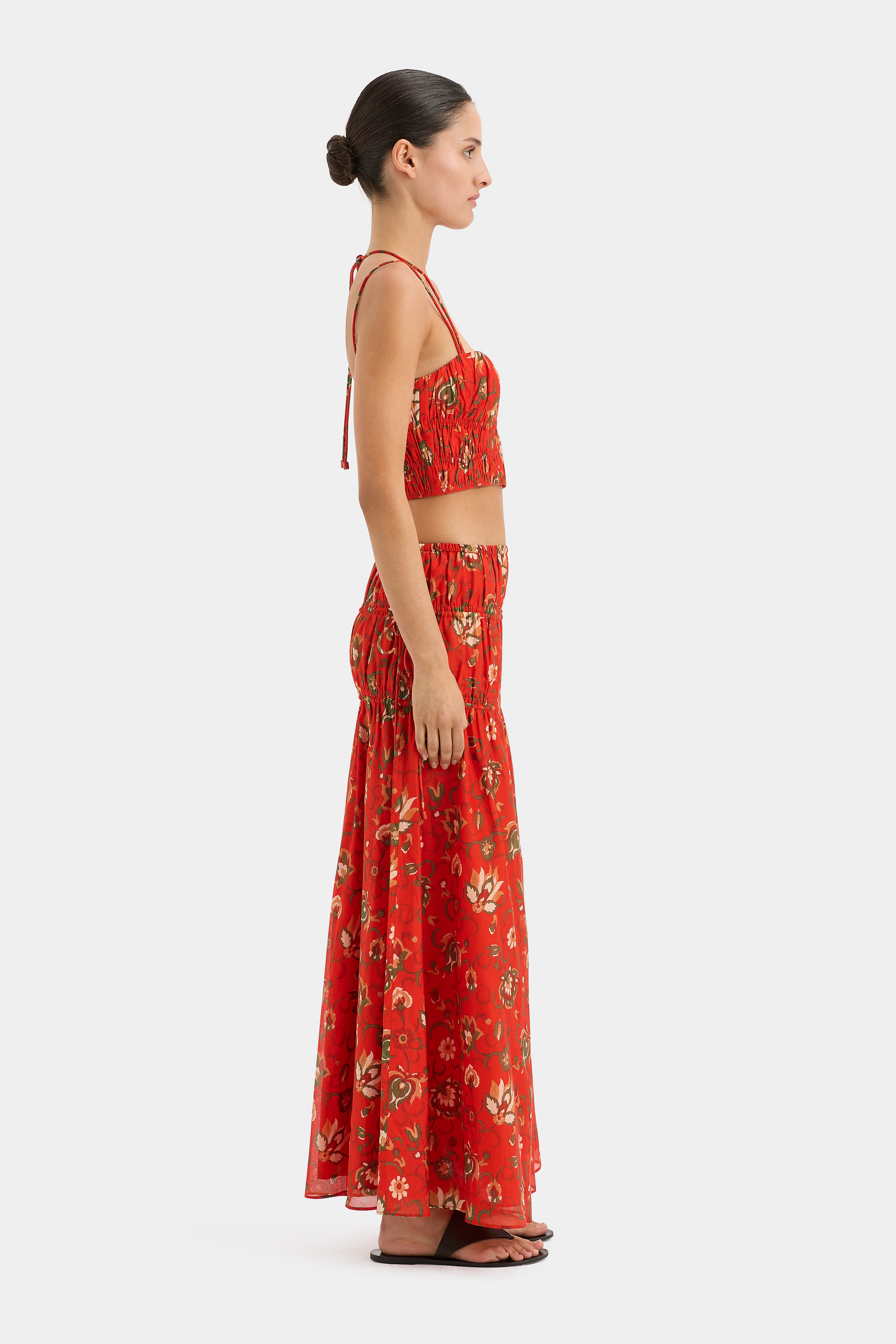 Reyes Gathered Halter Top for Women - Stylish Summer Crop Top with Adjustable Straps | Perfect for Beach, Party & Casual Outfits