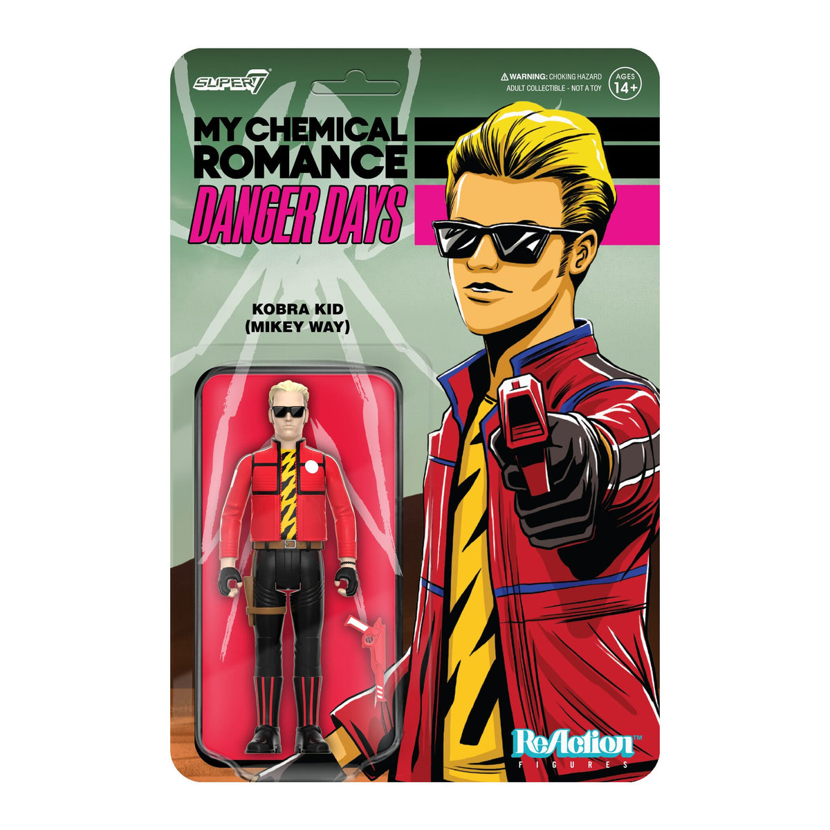 My Chemical Romance Danger Days Kobra Kid W1 ReAction Figure by Super7 - Collectible Music Band Merch for Fans & Display