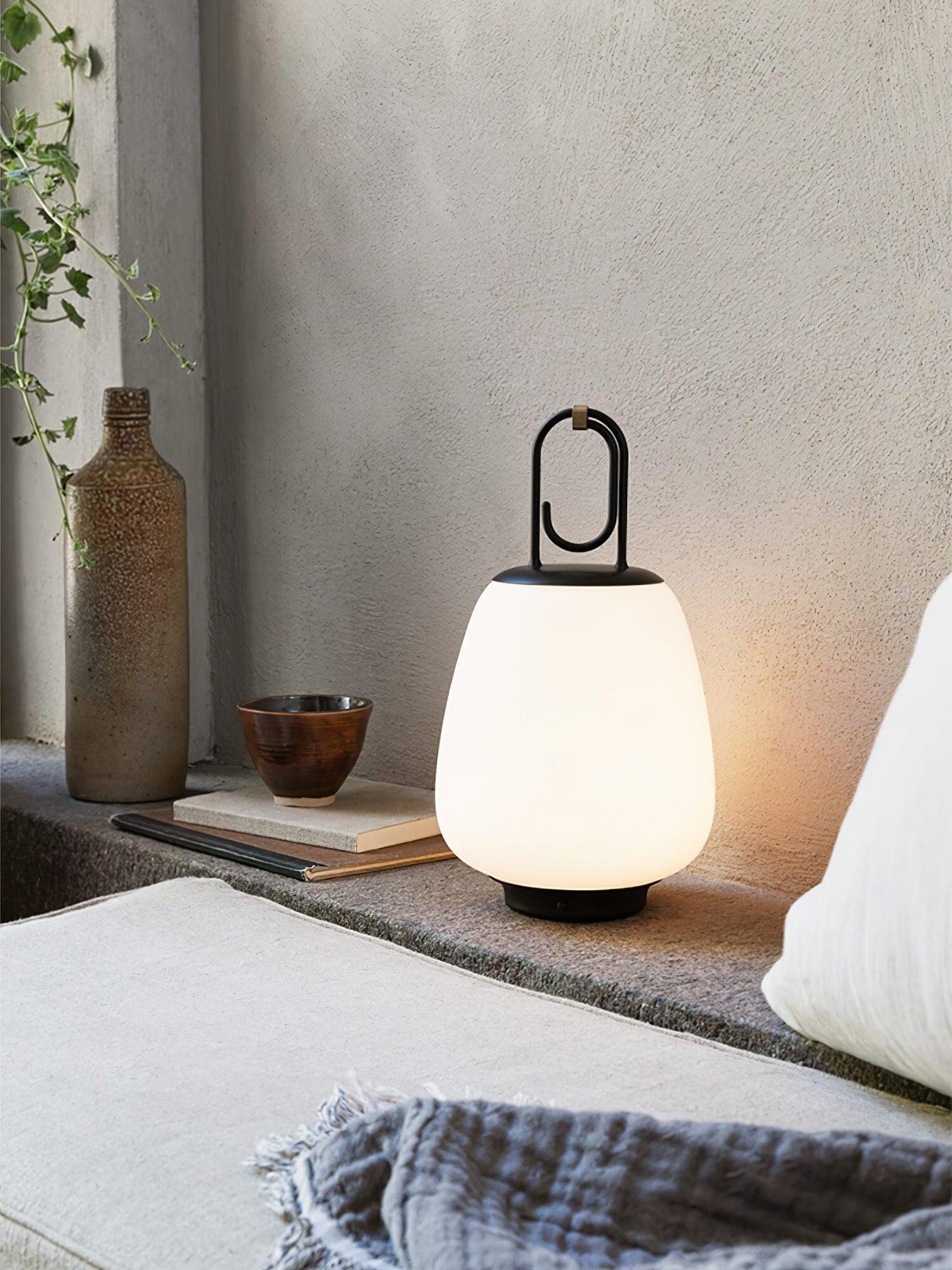 Hyggelite LED Lantern Table Lamp - Portable Indoor/Outdoor Lighting for Camping, Patio, Garden & Home Decor