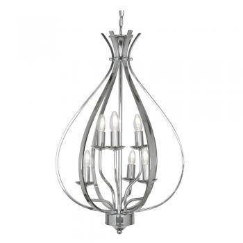 Araba 6-Light Chandelier Modern Ceiling Light Fixture with Multiple Finish Options - Perfect for Dining Room, Living Room, or Bedroom Lighting
