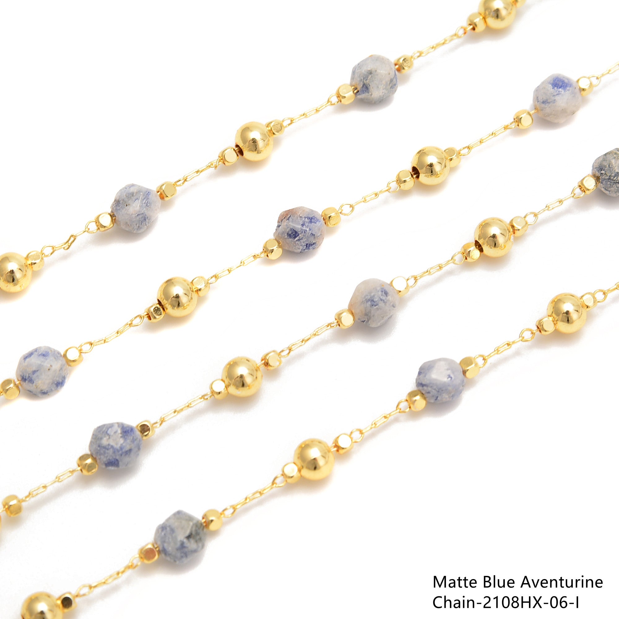 6mm Diamond Cut Beads Multi Gemstone Chain - 1 Meter Per Bag for Jewelry Making, DIY Bracelets, Necklaces & Craft Projects