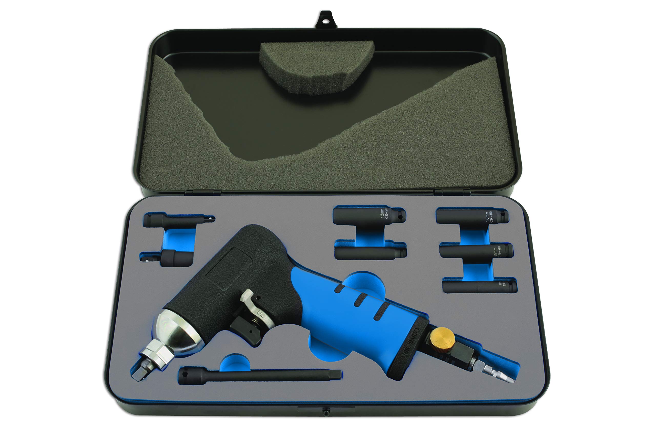 Laser 6035 Impact Glow Plug Removal Kit - 9 Piece Set with Blue Handle - Perfect for Diesel Engine Maintenance & Auto Repair