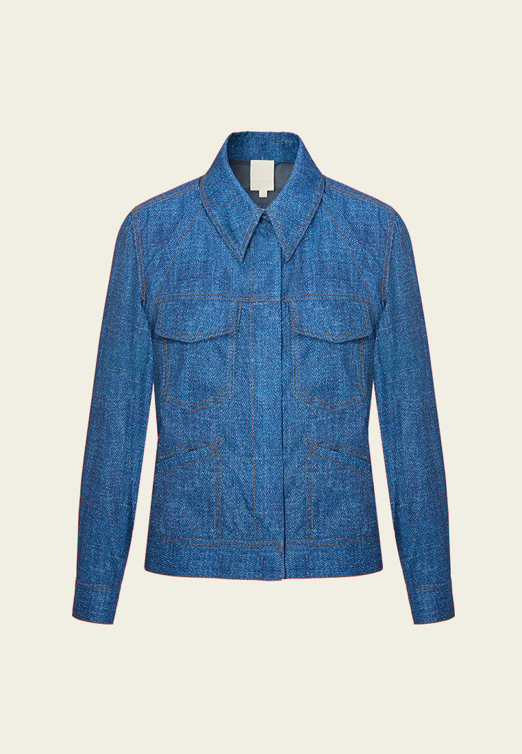 Stylish Concealed Button Denim Jacket for Men & Women | Trendy Casual Outerwear for Everyday Wear, Date Nights & Outdoor Adventures