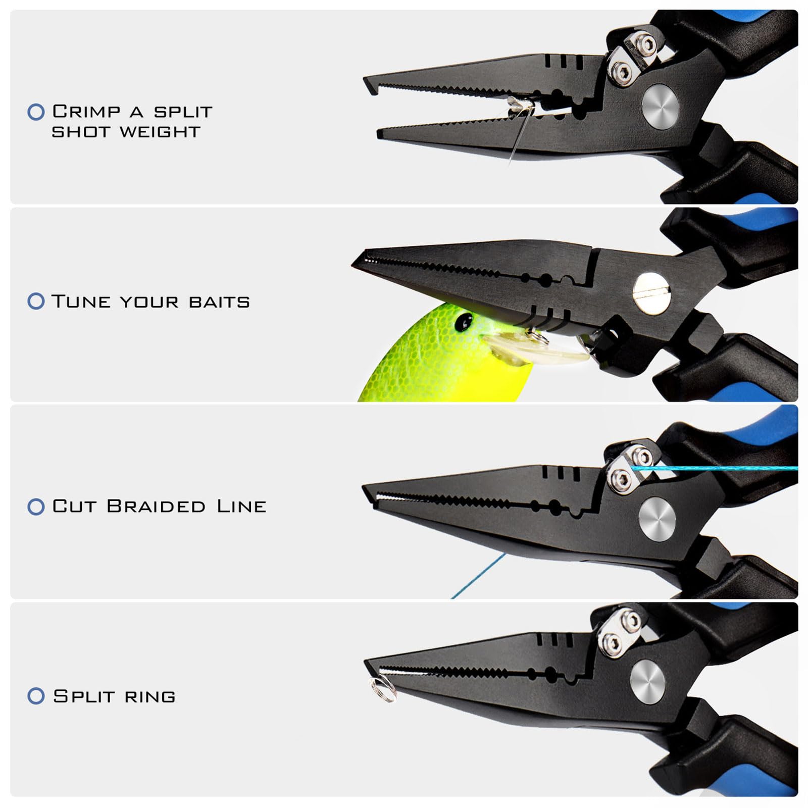 **KastKing Intimidator Fishing Pliers – Corrosion-Resistant Polymer Coated, Tungsten Carbide Cutters – Saltwater Fishing Gear for Anglers | Perfect for Saltwater & Freshwater Fishing, Boat & Shore Fishing**