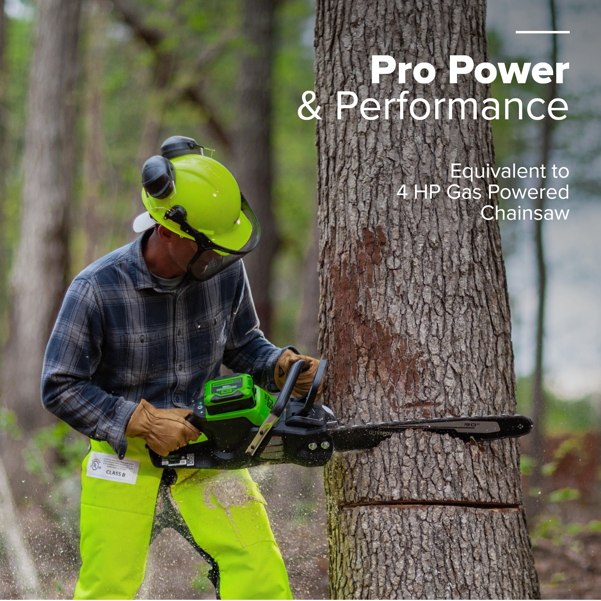 80V 20-Inch Cordless Battery Chainsaw with 4.0Ah Lithium-Ion Battery & Fast Charger - Powerful Brushless Motor for Tree Cutting, Wood Chopping, and Yard Maintenance