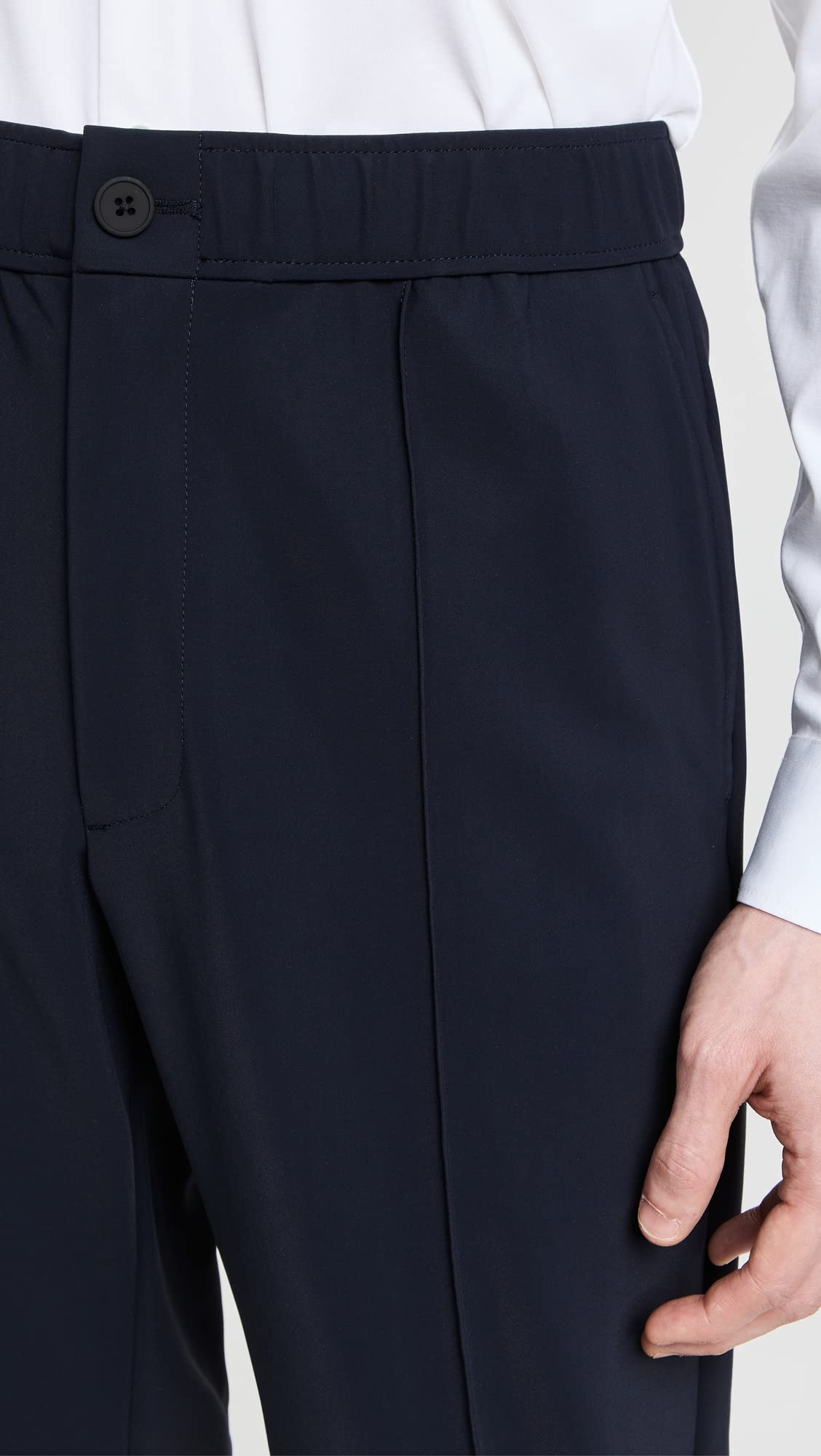 Theory Men's Curtis Drawstring Ponte Pants - Slim Fit Stretch Comfortable Dress Pants for Office, Business Casual & Travel