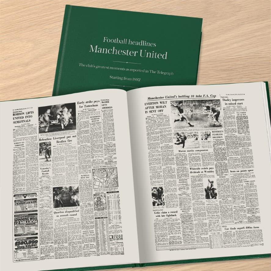 Premium Personalized Special Edition Football Newspaper Book - Unique Gift for Sports Fans - Perfect for Birthdays, Anniversaries & Memorabilia Collectors