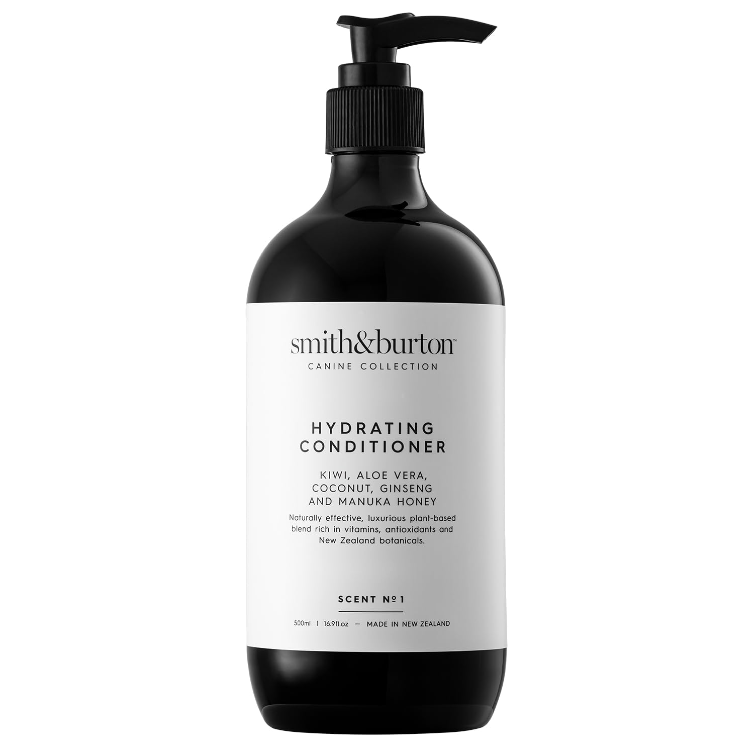 Smith & Burton Hydrating Conditioner for Dogs & Cats - Natural Kiwi, Aloe Vera, Coconut, Ginseng & Manuka Honey Formula | 16.9 Oz | No Harsh Chemicals | Deep Moisturizing Pet Hair Care | Perfect for Dry, Itchy Skin & Post-Bath Conditioning
