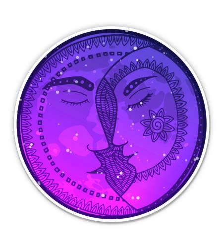 Moon Astrology Celestial Vinyl Sticker - 5 Inch Waterproof Decal for Car, Laptop, iPad - Perfect for Space Lovers & DIY Decoration