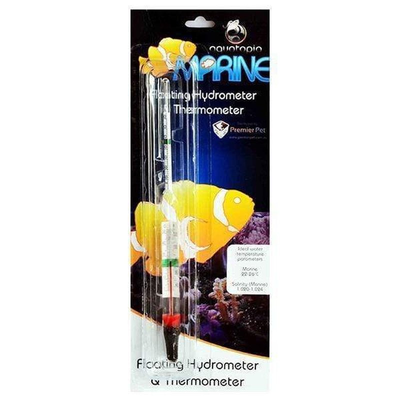 Aquatopia Floating Hydrometer and Thermometer Combo - Accurate Water Testing for Aquariums, Pools & Spas - Essential for Fish Tank Maintenance and Water Quality Monitoring