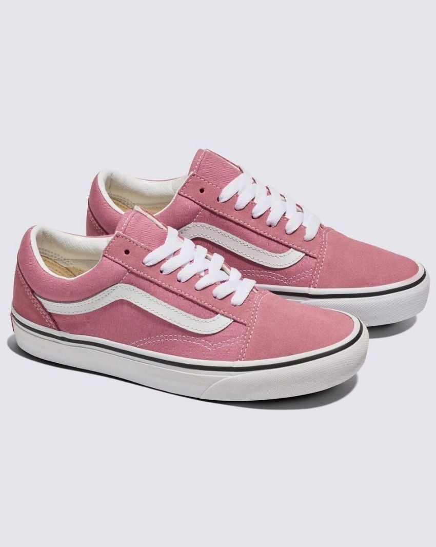 Vans Men's Old Skool Pink Sneakers - Classic Skate Shoes for Casual Wear, Street Style & Everyday Comfort