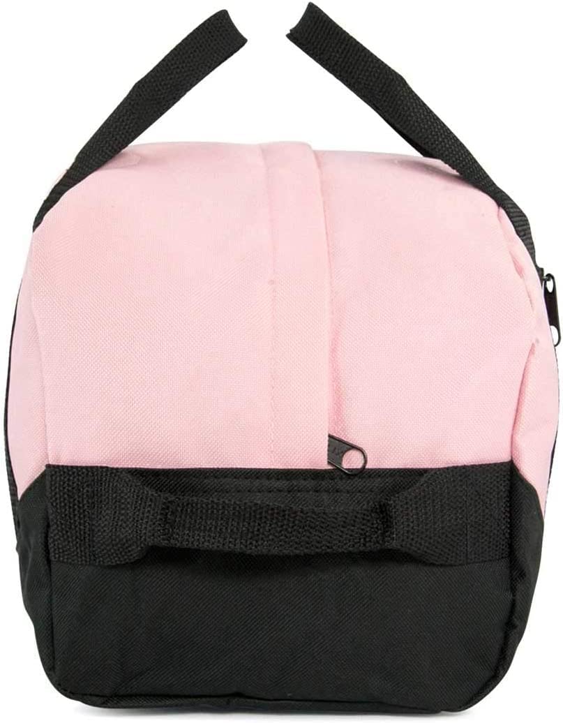 ImpecGear 12 Inch Pink Duffle Bag - Waterproof Travel Gym Bag for Women & Men, Lightweight Carry-On Luggage for Sports, Workout, Weekend Trips & Air Travel - Perfect as Small Sports Duffel or Overnight Bag