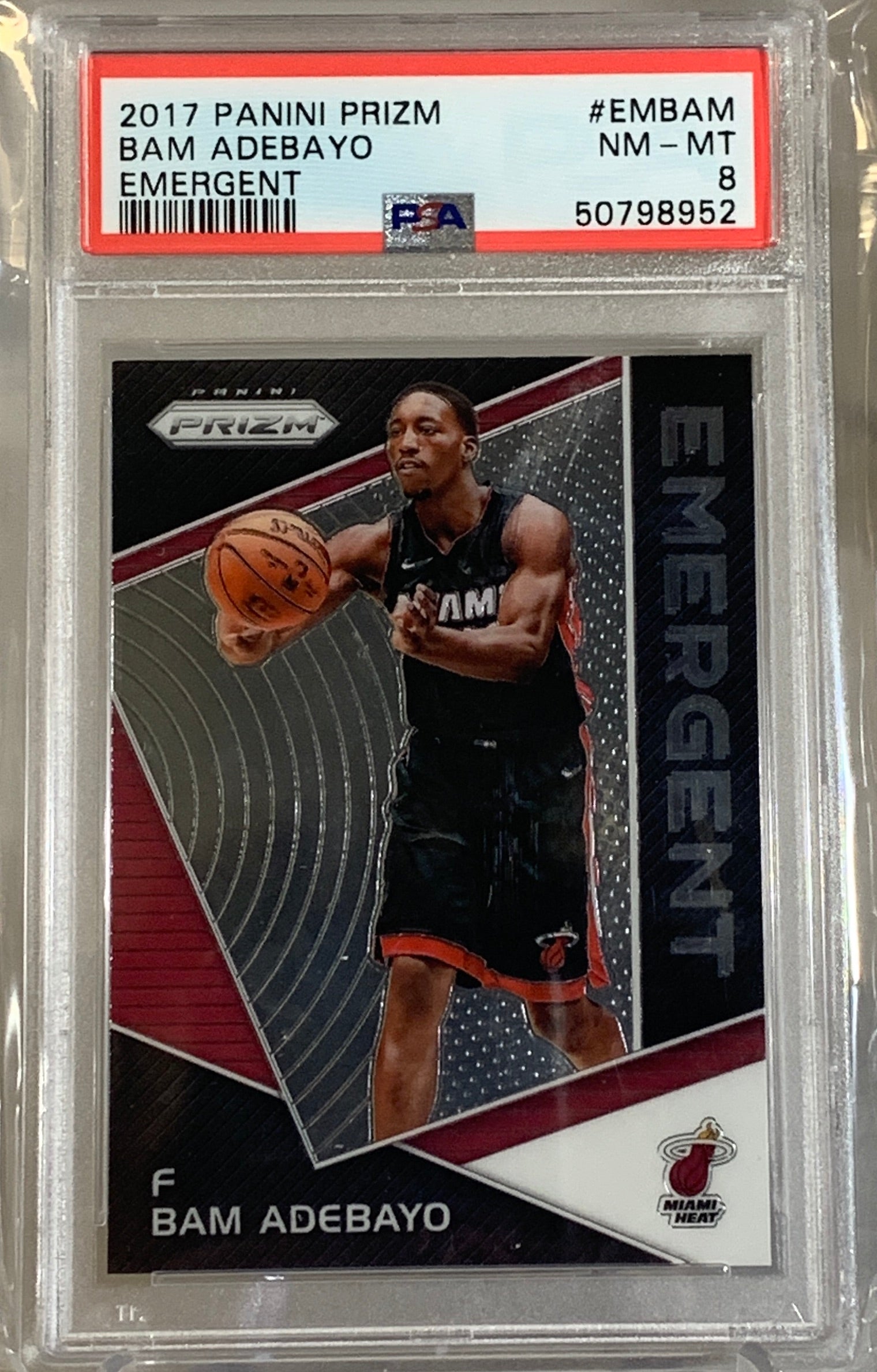 2017 Panini Prizm Bam Adebayo Rookie Card PSA 8 NM-MT #50798952 - Basketball Collectible for Sports Memorabilia Fans and Card Investors