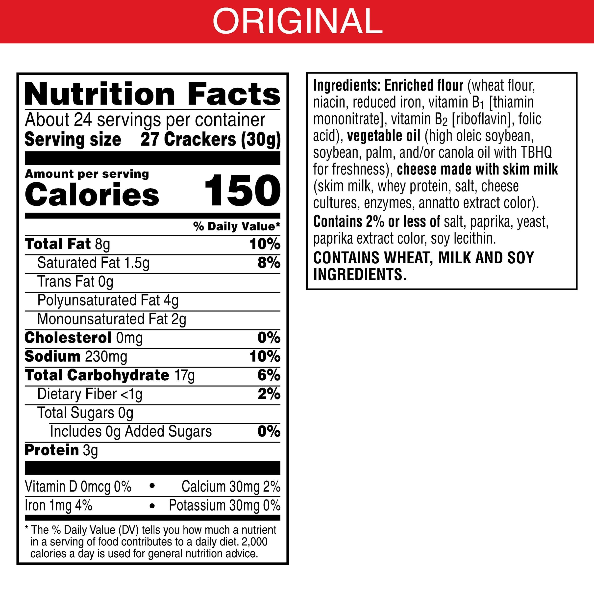 Cheez-It Original Baked Cheese Crackers - 25oz Party Size Box | Perfect for Lunch Snacks, Office Treats & Game Day Parties