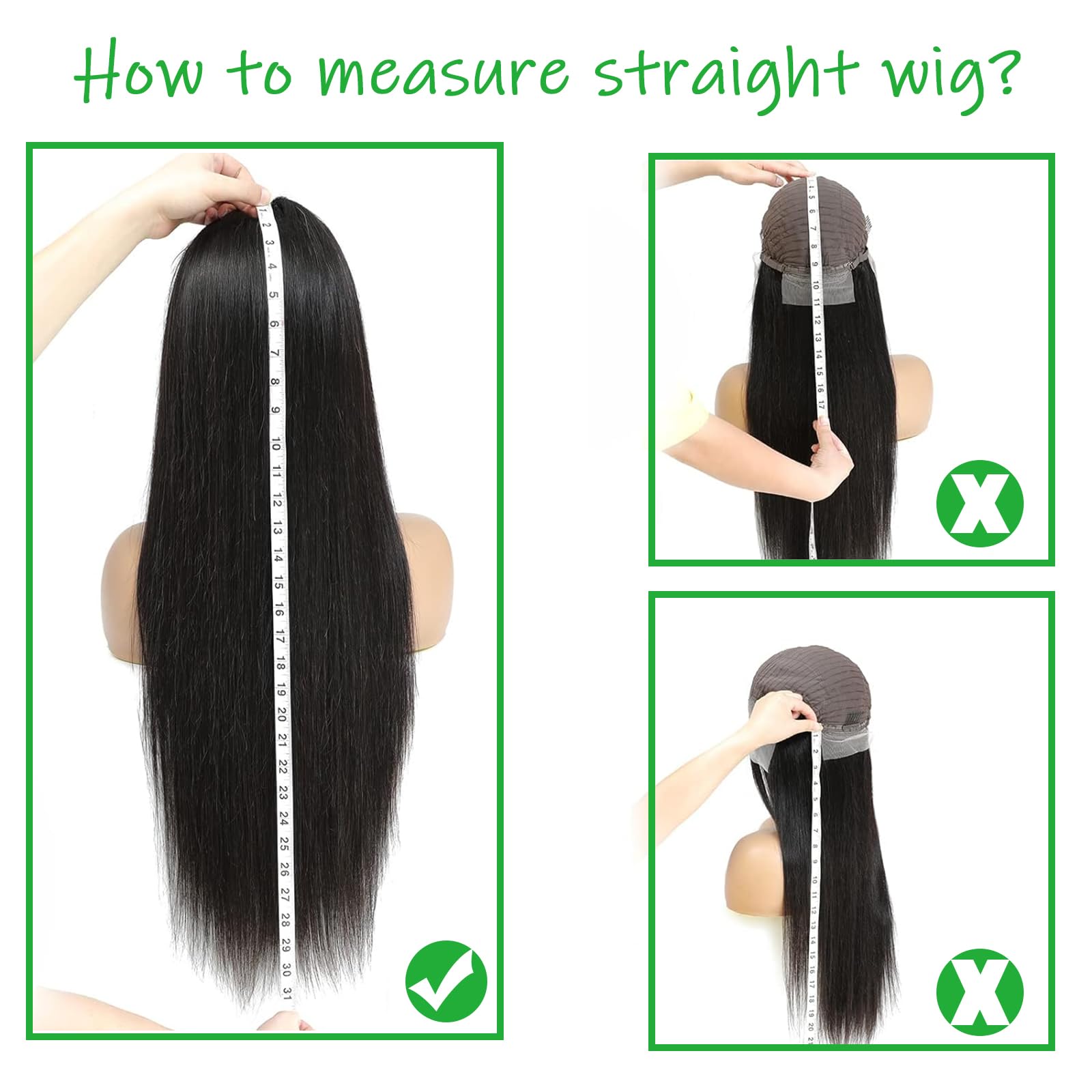 Brazilian Virgin Human Hair Lace Front Wig 20 Inch Straight 13x4 Pre Plucked with Baby Hair - Glueless Natural Color Wig for Women | Perfect for Daily Wear, Cosplay, and Special Occasions