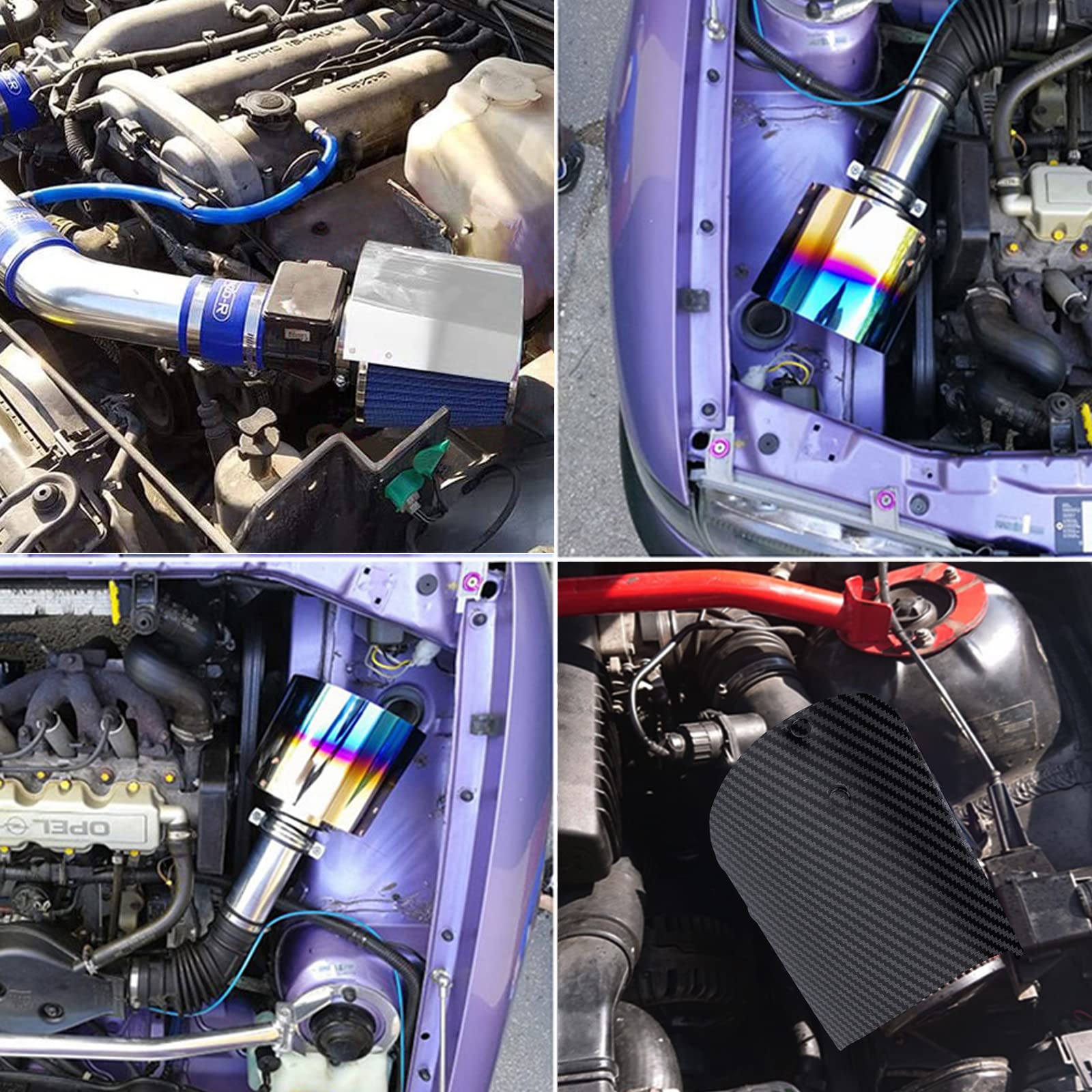 High-Performance Protective Air Intake Heat Shield Wrap - Heat-Insulation Air Filter Cover 2.5