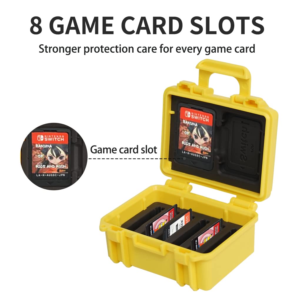 LYNCA Nintendo Switch Game Card Case - 8 Slot Protective Holder for Switch Games, Portable Storage Box for Cartridges | Perfect for Travel, Gaming Parties & Organizing Switch Accessories