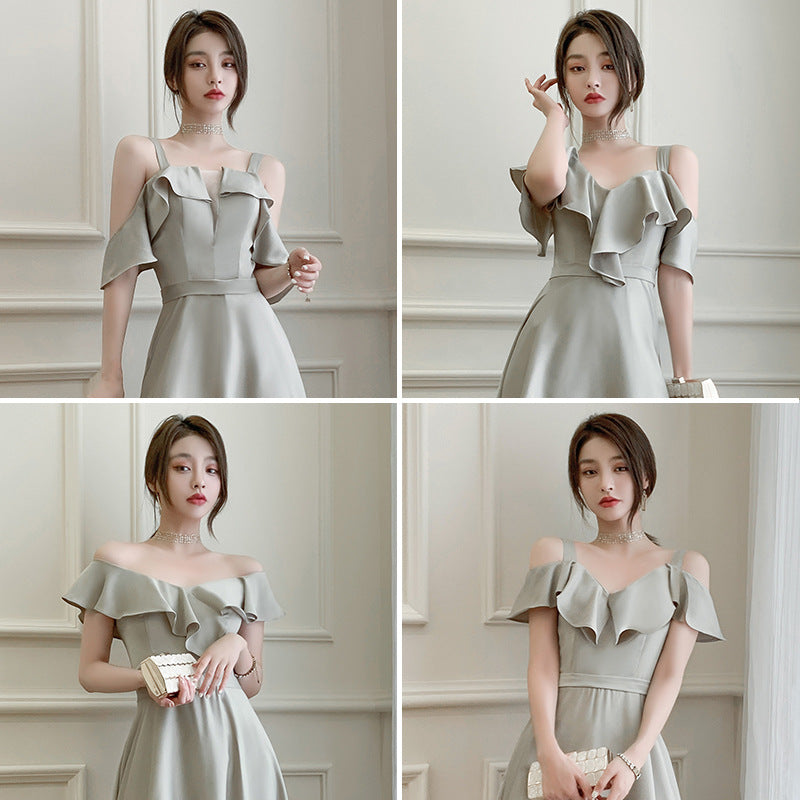 Elegant Green A-Line Long Bridesmaid Dress - Formal Evening Gown for Weddings, Parties & Special Occasions | Perfect for Bridesmaids, Prom & Black Tie Events