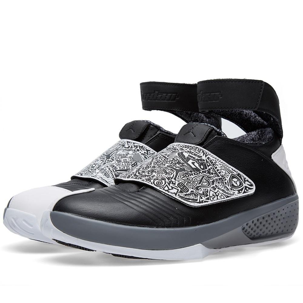 Nike Men's Air Jordan XX Retro Playoffs Basketball Shoes - Black, White, Cool Grey | Laser 10 | High-Performance Sneakers for Casual Wear & Street Style