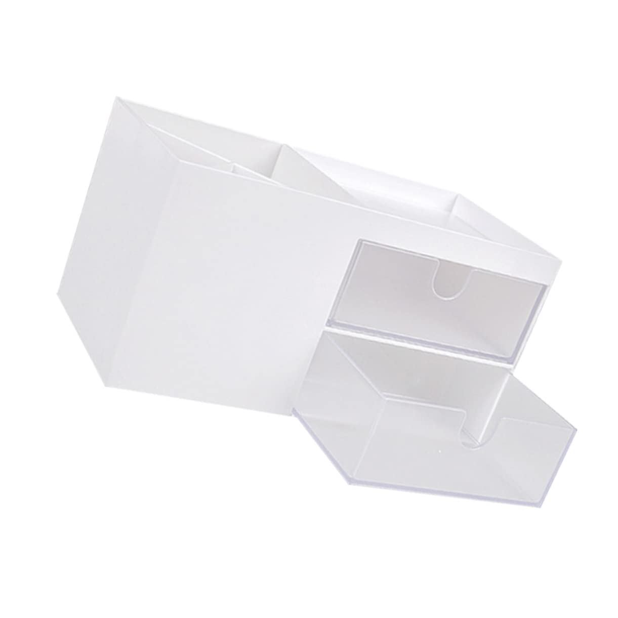WOONEKY 1 Modern Makeup Organizer for Dresser Drawer & Storage Shelf - Cosmetic Organizer for Vanity Desk - Perfect for Bedroom, Bathroom & Travel Beauty Storage