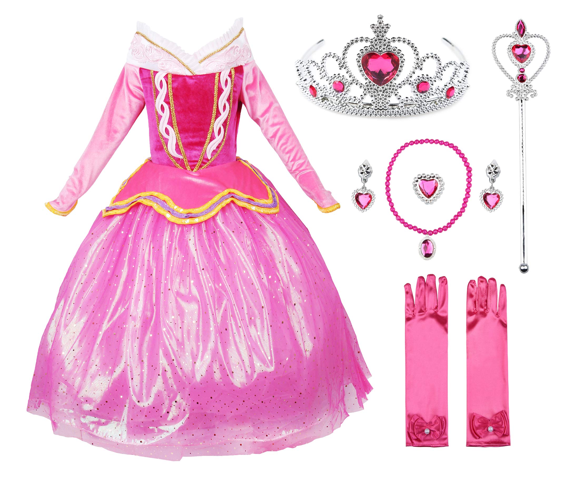 JerrisApparel Princess Dress for Girls - Elegant Party Gown & Fancy Costume for Birthday, Wedding & Special Occasions | Perfect for Pageants, Tea Parties & Dress-Up Play