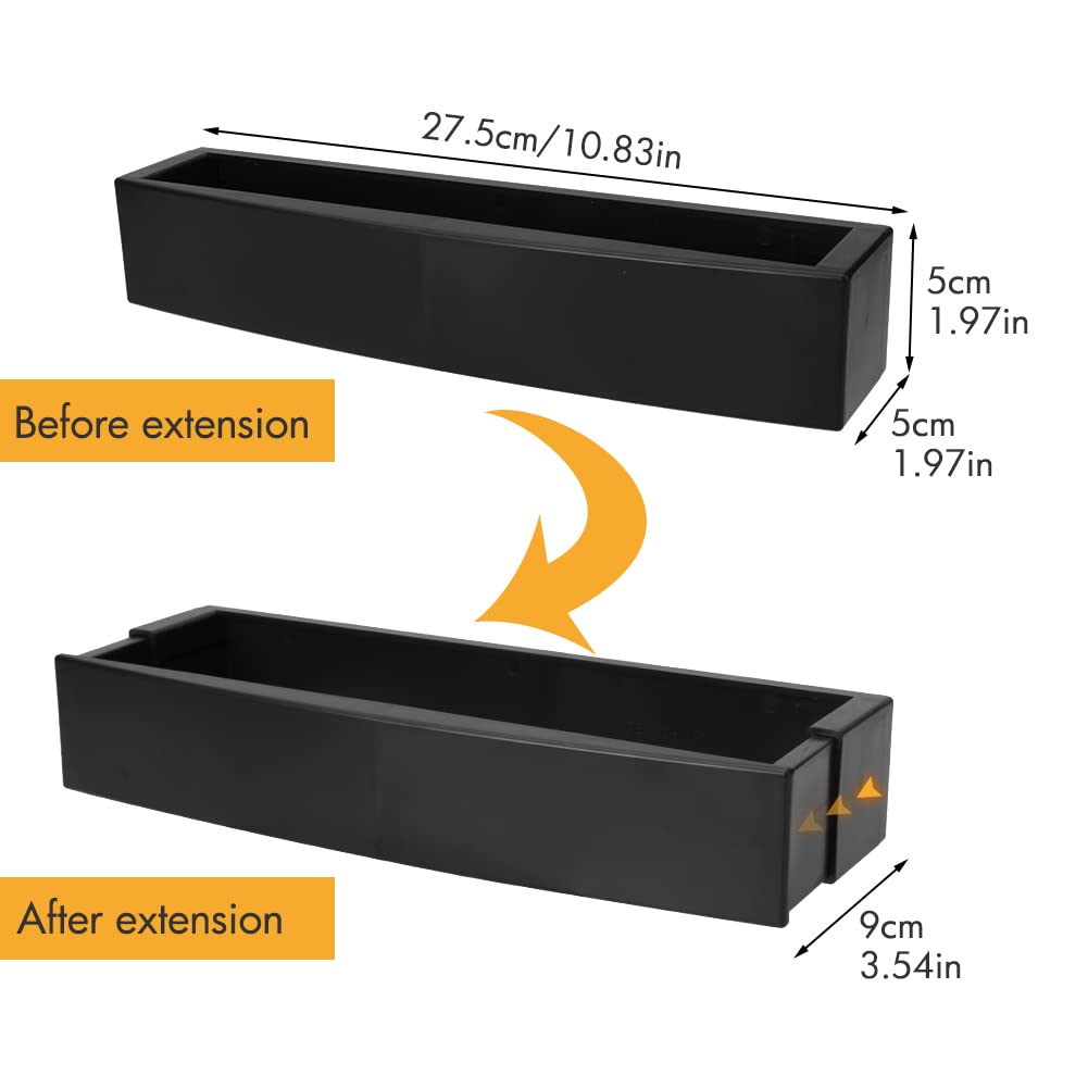 5 Pack Adjustable Wall Mounted Shoe Rack - 11L x 3.5W Space Saving Retractable Shoe Organizer with Sticky Hanging Strips - Perfect for Closet, Bedroom, Entryway & Behind Door Storage (ABS Material)