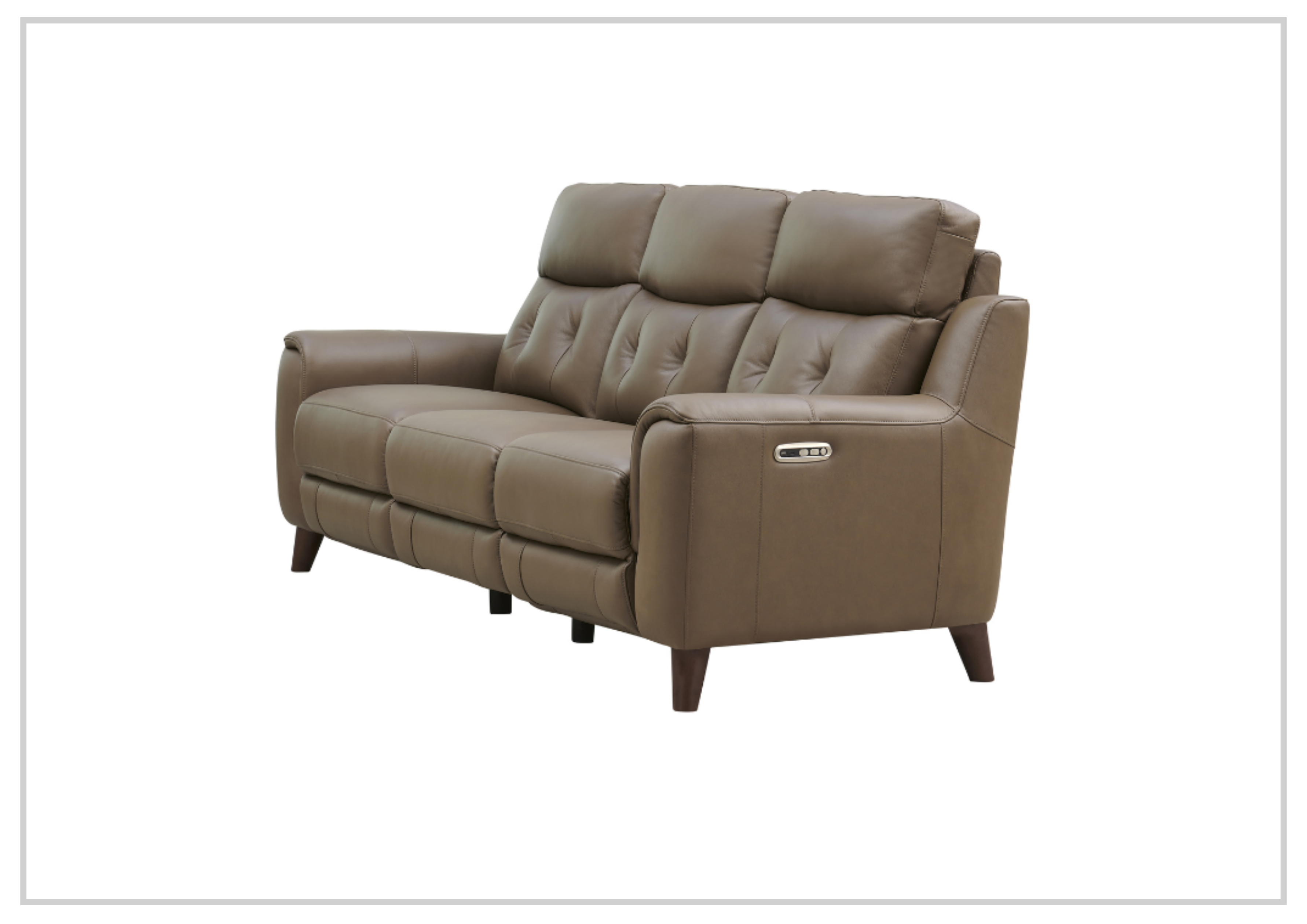 Hydeline Torino Top Grain Leather 3-Seater Power Reclining Sofa with Adjustable Headrest - Modern Living Room Furniture for Home Theater & Family Relaxation
