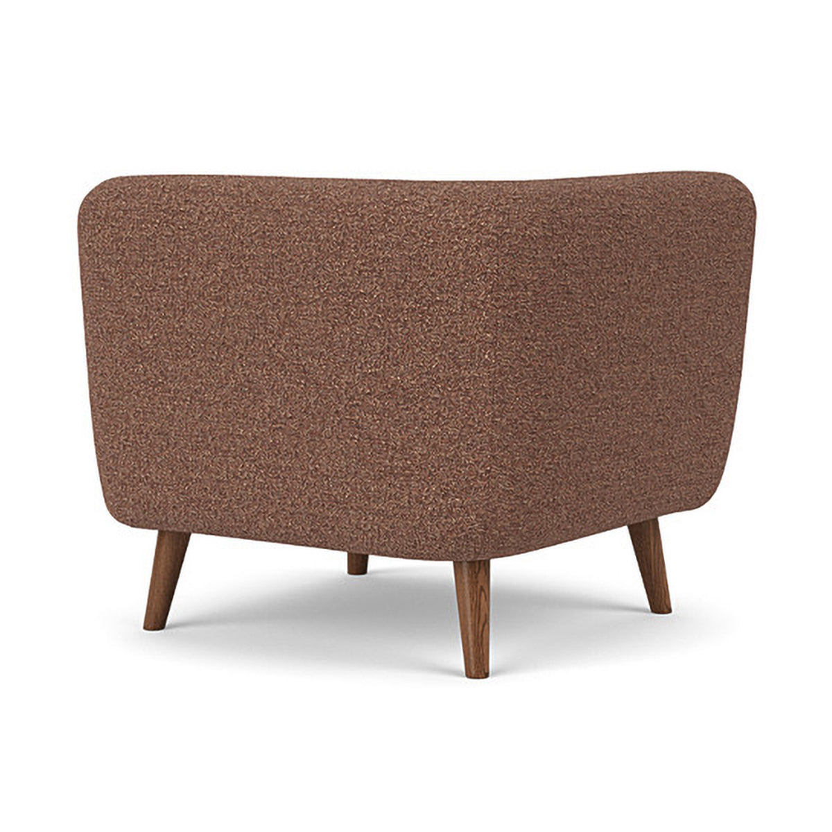 Alfred Boucle Right 1 Seater Modular Sofa - Modern Accent Chair for Living Room, Bedroom & Office - Compact Single Seater Couch with Removable Cushions