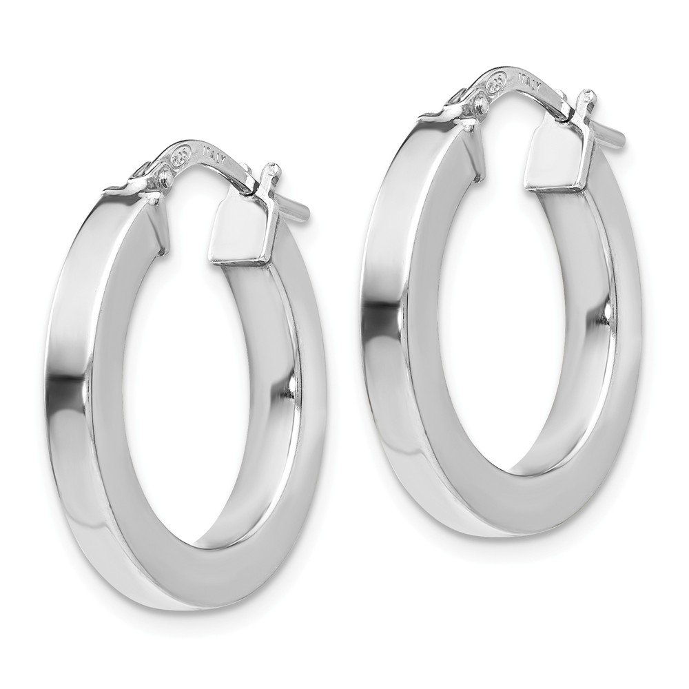 925 Sterling Silver Tube Hoop Earrings - 21mm x 20mm Hypoallergenic Dainty Minimalist Jewelry for Women - Perfect for Everyday Wear, Parties & Gifts
