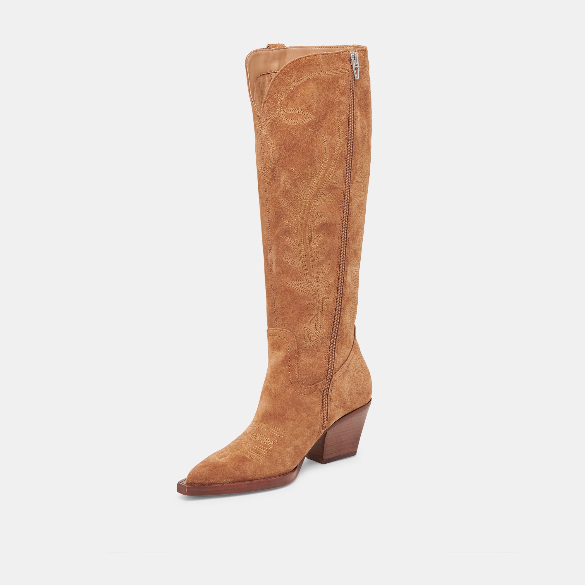RYATT Wide Calf Boots in Pecan Suede - Comfortable & Stylish Ankle Boots for Women | Perfect for Fall, Winter & Casual Outfits
