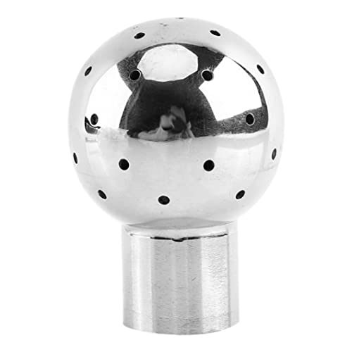 Stainless Steel Fixed Spray Ball Tank Cleaner - DN15 1/2 Inch Threaded Nozzle for Industrial Cleaning | Perfect for Brewery, Dairy & Food Processing Equipment